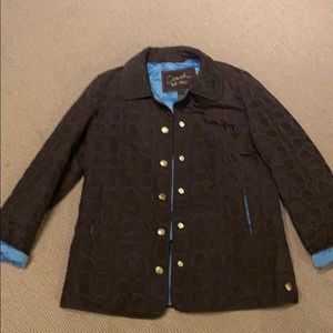 Coach brown lightweight jackets with gold snaps